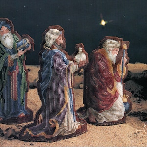 Three Wise Men Nativity Set Plastic Canvas Pattern