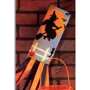 Witch Wind Sock Plastic Canvas Pattern