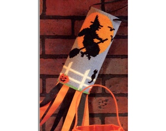 Witch Wind Sock Plastic Canvas Pattern