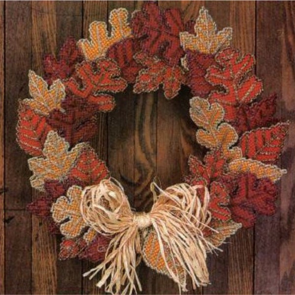 Herfstbladeren Magneten & Krans Plastic Canvas Patroon