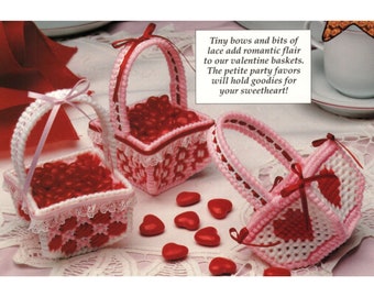 Mini Heart Baskets Plastic Canvas Pattern