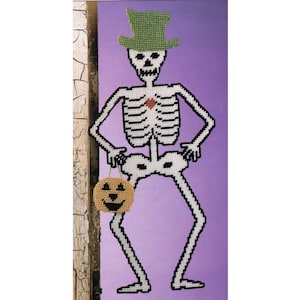 Skeleton Plastic Canvas Pattern, Door Decoration