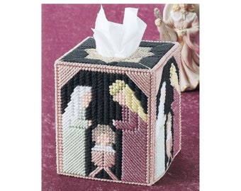 Nativity Tissue Box Cover Plastic Canvas Pattern