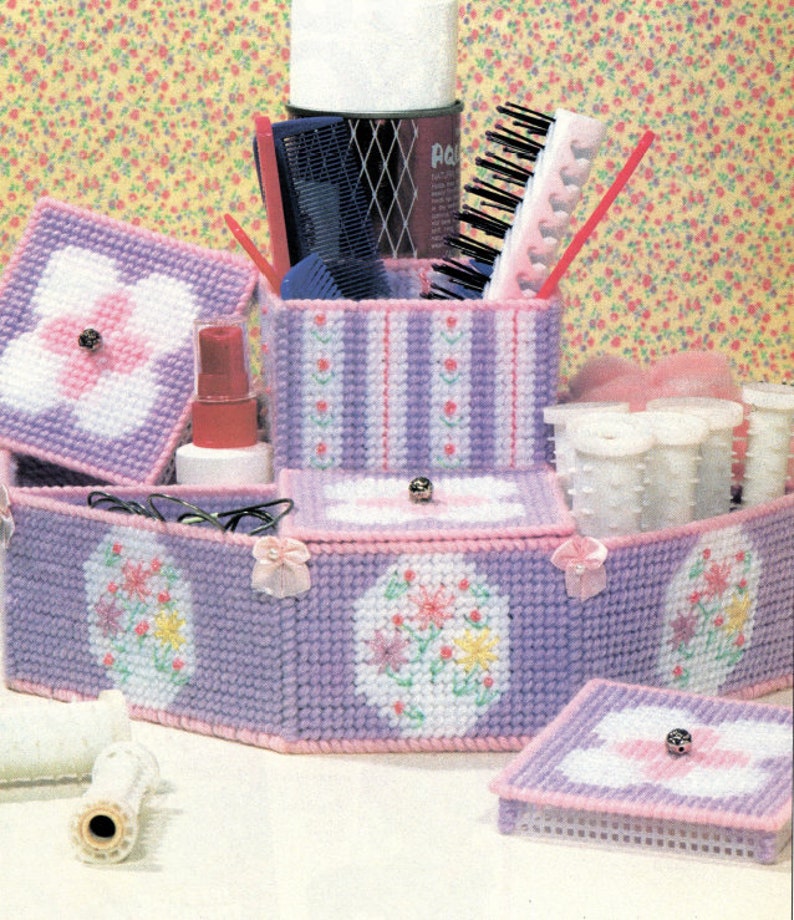 Makeup & Hair Accessory Organizer Plastic Canvas Pattern Etsy