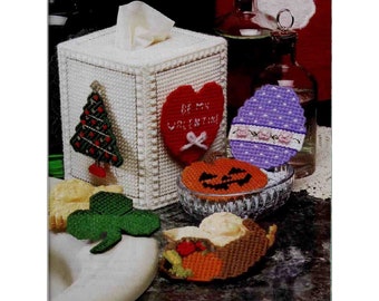 PDF Plastic Canvas Pattern Christmas Tree Tissue Box Cover - Etsy
