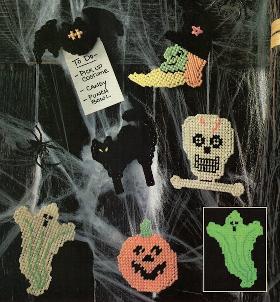 Halloween Jack-O-LanternPumpkin Treat Holder-Plastic Canvas Pattern-PDF Download