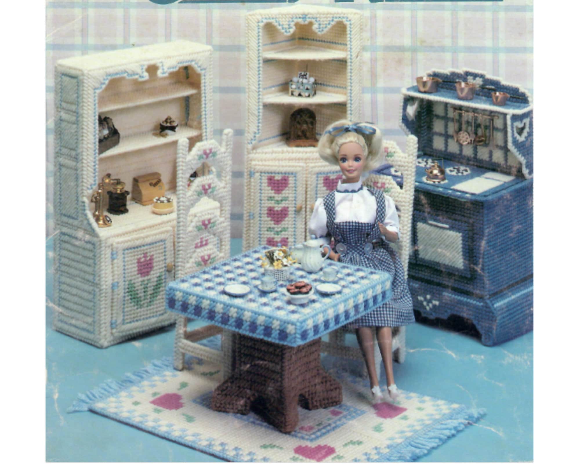Fashion Doll Country Kitchen Plastic Canvas Pattern Barbie
