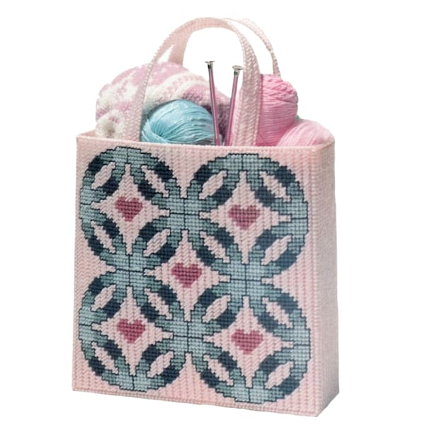 Bruiloft Cirkels Quilt Tote Bag Plastic Canvas Patroon