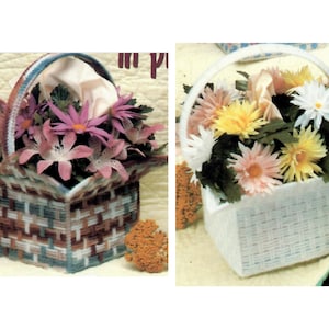 Flower Basket Tissue Box Cover Plastic Canvas Pattern