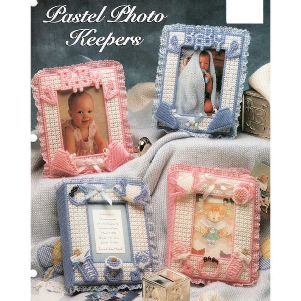 Baby Picture Frames & Photo Album Plastic Canvas Pattern