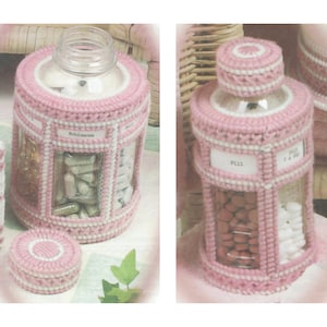 Rosebud Pill Dispensers Plastic Canvas Pattern