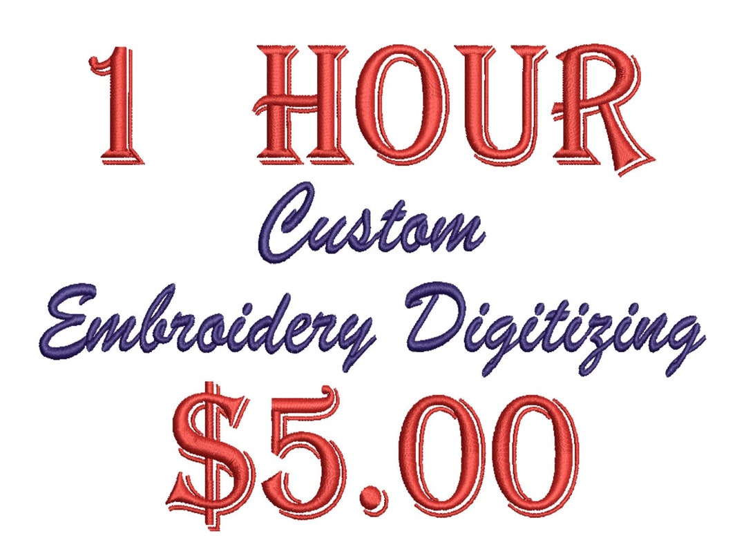 Custom Embroidery Digitizing / Custom Embroidery Pattern/ Custom