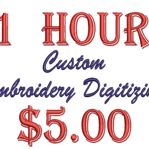 Custom Embroidery Digitizing / Custom Embroidery Pattern/ Etsy
