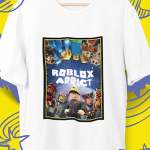 Roblox Addict Logo T Shirt Xbox Ps4gamer Fans Tshirt Etsy - sab jacket roblox