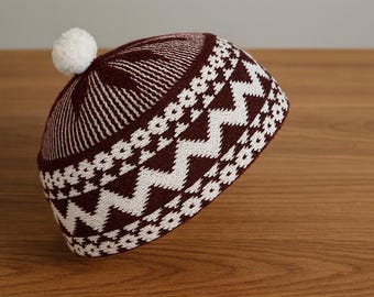 QIBZI Bonnet Homme Kufi Musulman Turc Noir - Chapeau Prière Confortable Et Élégant