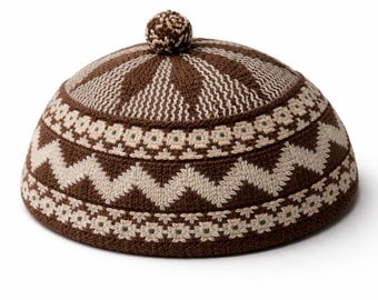 Kufi Hats Haji Zigzag Knitting Caps Traditional African West Hat