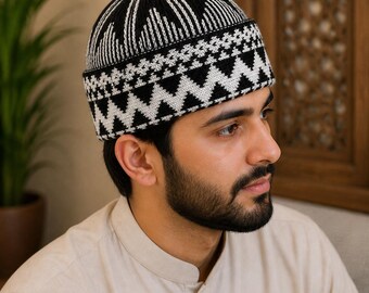 Haji Cap Skull Kufi Beanie Hat for Men Muslim Prayer Caps West