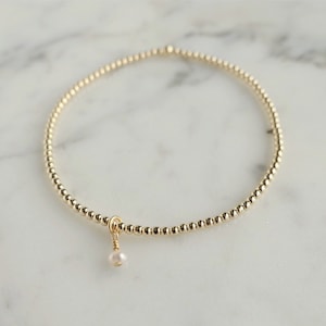 Rose Gold Filled Bead Bracelet 4mm