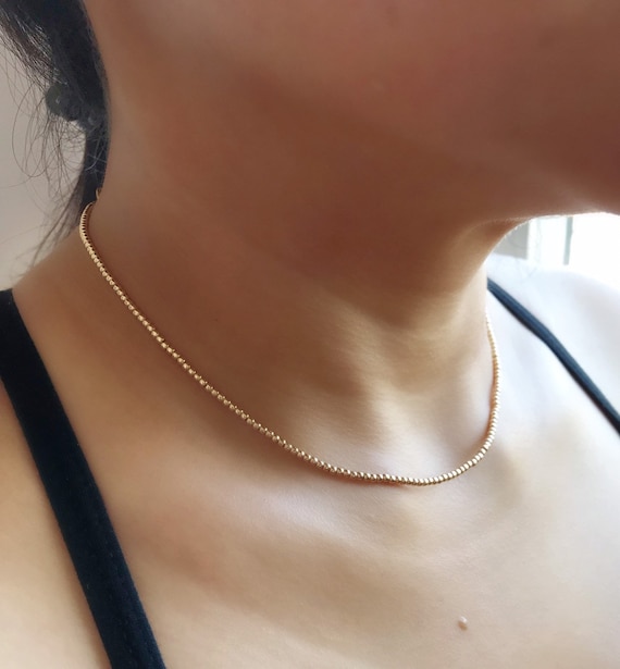 14k Gold Filled Bead Necklace (4mm) | Arm Candy by Alysa