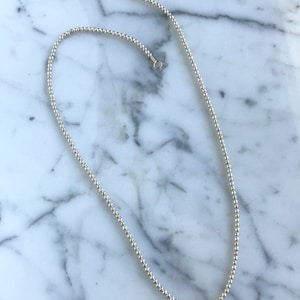 2 mm Gold Filled und Silber Perlen Halskette Mixed Metals, Gold Silber Wechsel Perlenkette, Gold Silber Interchanging Perlenkette