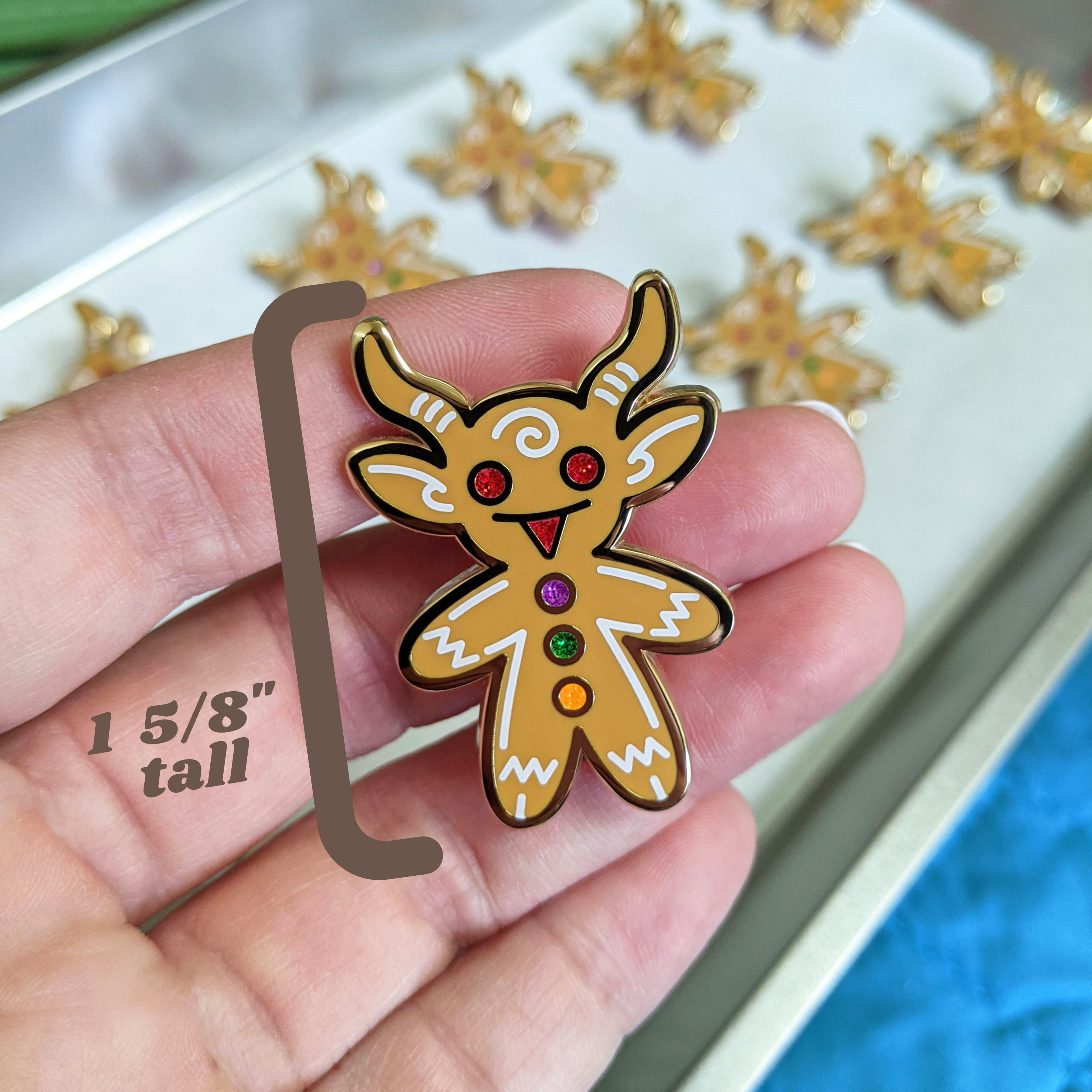 Gingerbread Krampus Enamel Pin - Christmas Cookie Pin - Holiday Demon ...