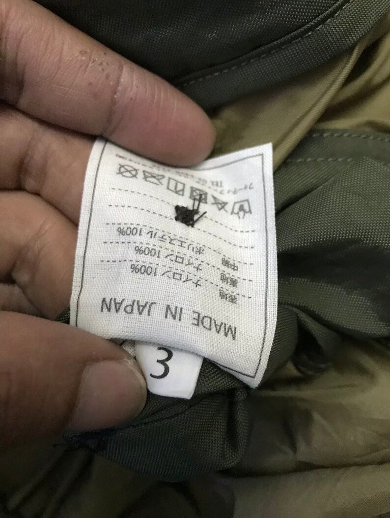RARE R by 45rpm japan quilted military parka jacket size 3 large