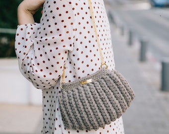 Wallet on Chain bag / Shoulder Bag For Woman / Crossbody Chain bag / Beige Crossover Bag / Evening Shoulder Bag