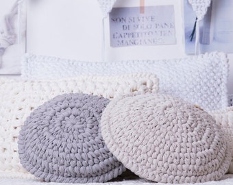 Couple Of Cotton Round Stuffed Cushion For Nursery Room / Newborn Room Decor