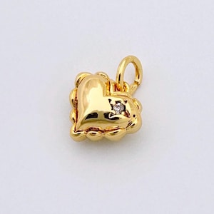 Dainty Heart Charms for Jewelry 16k Gold Filled Tiny Charms Love Heart Pendant For Necklace Bracelet Earring Valentine&#39;s Day Jewelry Making