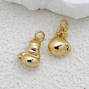 LaBenie Dangle Fighter Boxing Glove Charm - Silver Plated Alloy Charm For Bracelets And Necklaces