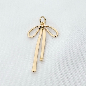 14K Gold Filled Bow Charms Dainty Bow Pendants Necklaces Earrings Bracelets Charm DIY Jewelry Making