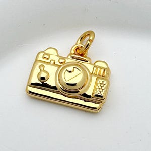 16K guldfyllda kameraberlocker fotografi 3D-kamera hänge tilläggsberlock halsband armband örhängen smyckestillverkning
