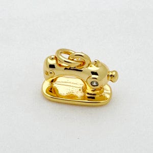18K Gold Filled Sewing Machine Charm - Dainty Stitching Pendant for Tailor Gift Jewelry, DIY Craft Supplies  Nostalgic Necklace Making