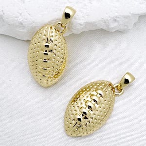 18K Gold Filled Football Charm Football Pendant  American Team Sport DIY Jewelry Supplies for Bracelet Necklace Jewelry Making Supply