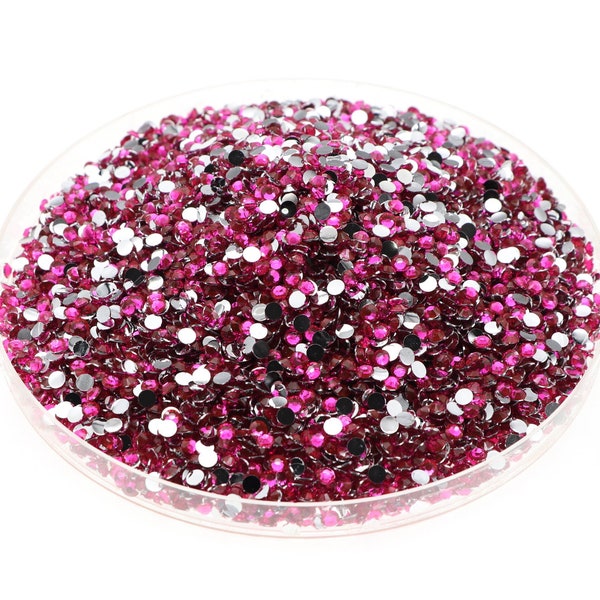 5000 Per Bag 4mm Resin Flatback Rhinestone, AB Flatback Jelly Resin Rhinestones for Crafting, Loose Bling Glitter Gem Stone