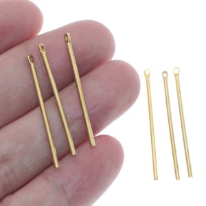 Brass Earrings charm-earring finding-Brass Strip Charm-Raw Brass Strip Pendants-Earring Making-Jewelry Supplies