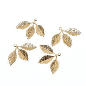 Brass earrings Charms - Leaf charms - Textured Leaf Shaped Raw Brass Pendant - Earring Findings - Jewelry Supplies - gold Leaf