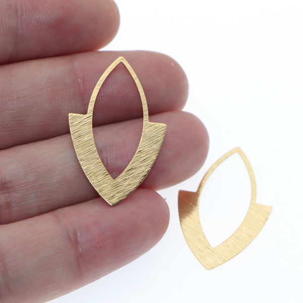 Brass Earrings Charms - Textured Drop Charms  - Textured Geometric shaped Raw Brass Pendant - Earring Findings - Jewelry Supplies