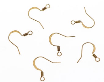 Hook Ear Wires material DIYFrench Hooks Earring 50pcs 50mm Raw Brass Earrings Hooks with Ball