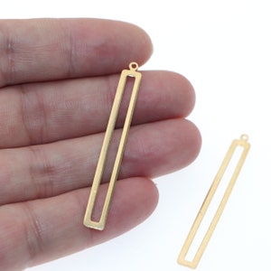 Brass Geometry Charms, Raw Brass Earrings Findings,Raw Brass Pendant,Rectangle Earrings Brass Charm,Earrings Blanks Jewelry Making Supplies