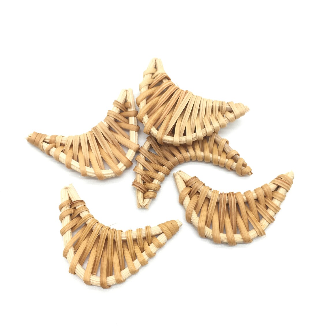 Rattan Jewelry Findings Rattan Earring Findings Moon Rattan Etsy