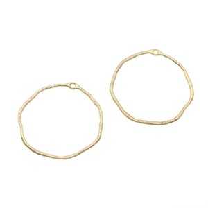 Gold Plating Alloy Earrings charms-earring findings - earrings Connectors - Circles Pendant,Hoops earrings Earring Making-Jewelry Supplies
