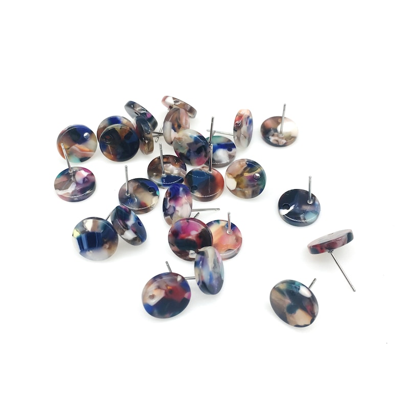 acrylic earring findings Acetate Acrylic Earring Charms Tortoise Shell Earrings Stud acetate earring Post