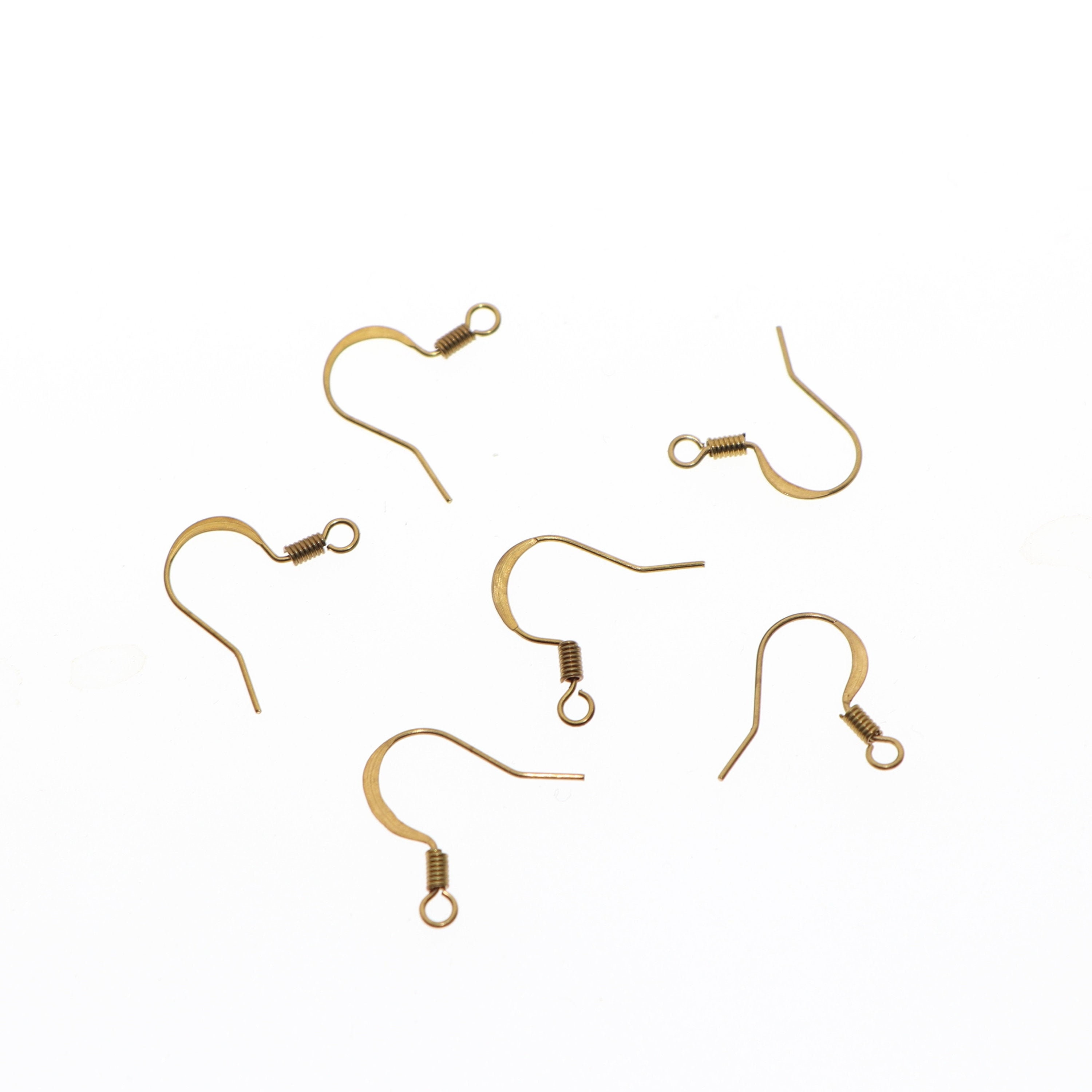 Gold earring hooks 18mm 30 pr French style earring findings