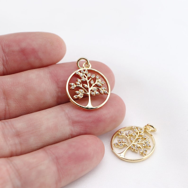 Elegant 14K Gold Tree of Life Pendants - Dainty and Personalized Tree ...