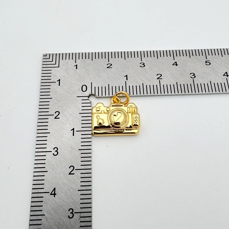 16K Gold Filled Camera Charms Photography 3d Camera Pendant Add on ...