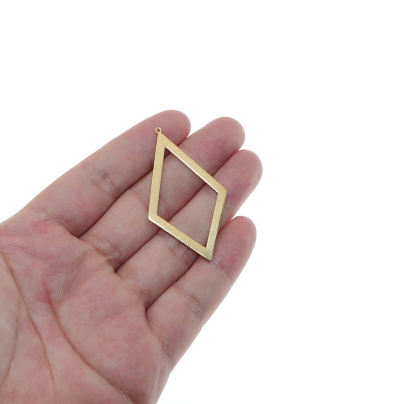 brass earring charm Brass diamond charm brass earring finding-brass charm for earring jewelry finding supplies-brass earring pendant