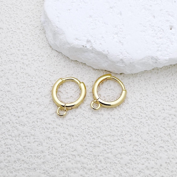 14K Gold Plated Earrings Clasp Shiny Gold Plated Earring Clasps