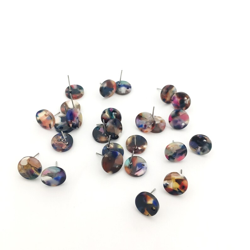 acrylic earring findings Acetate Acrylic Earring Charms Tortoise Shell Earrings Stud acetate earring Post