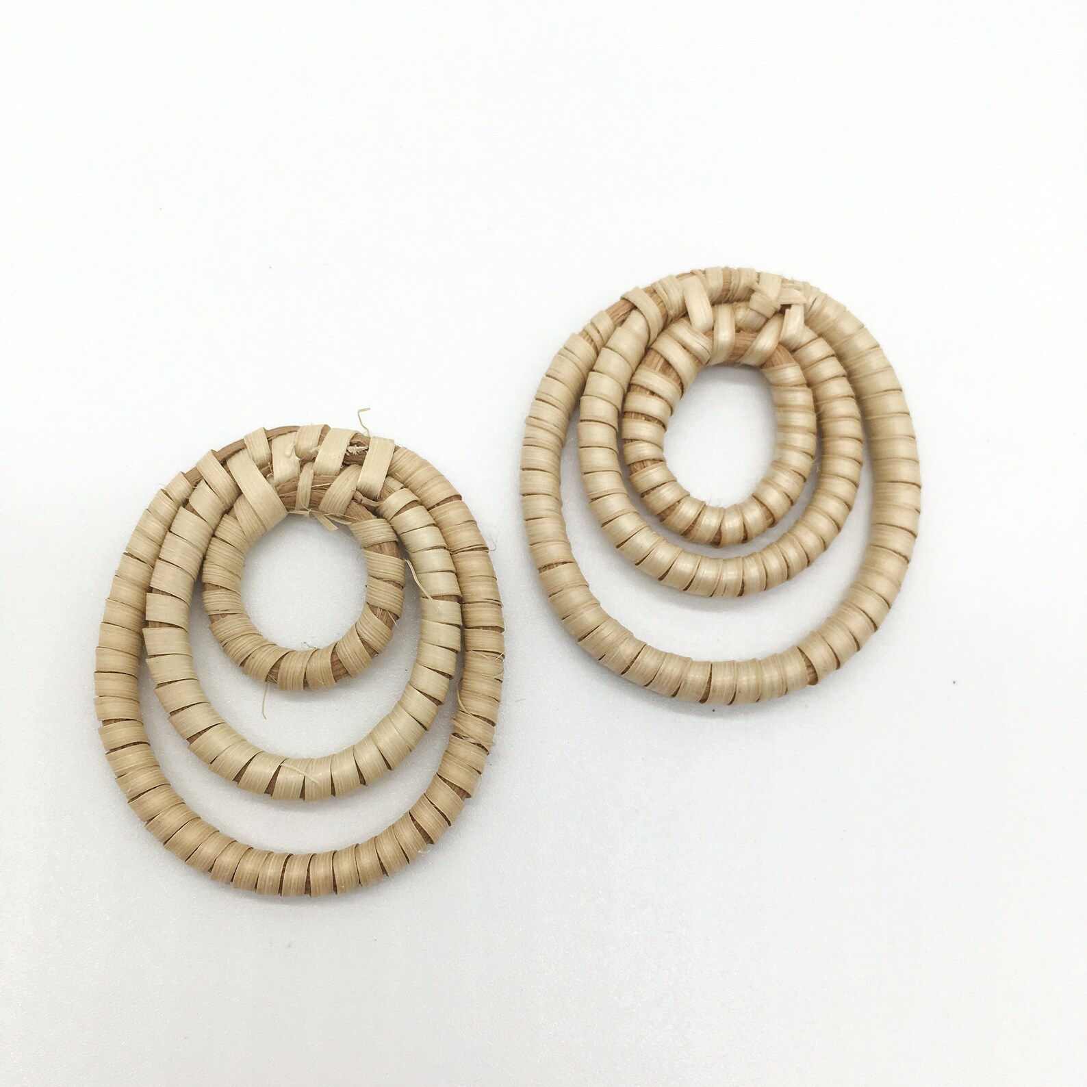 Wicker Earring Finding Rattan Earring Findings Rattan Etsy